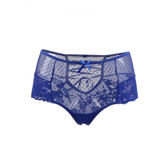 Tanga sexy bleu à laçage 2